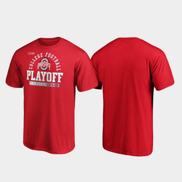 Ohio State Buckeyes Men's Playoff Bound Safety 2019 Scarlet College Football T-Shirt 2404YWKY7